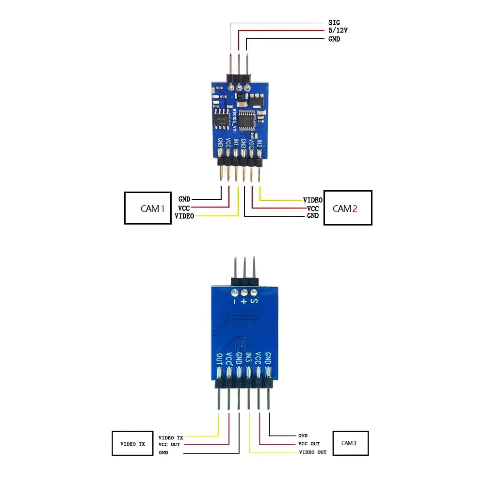 5.8G 3 Channel Video Switcher  - огляд і ціна Drone Rc Airplane