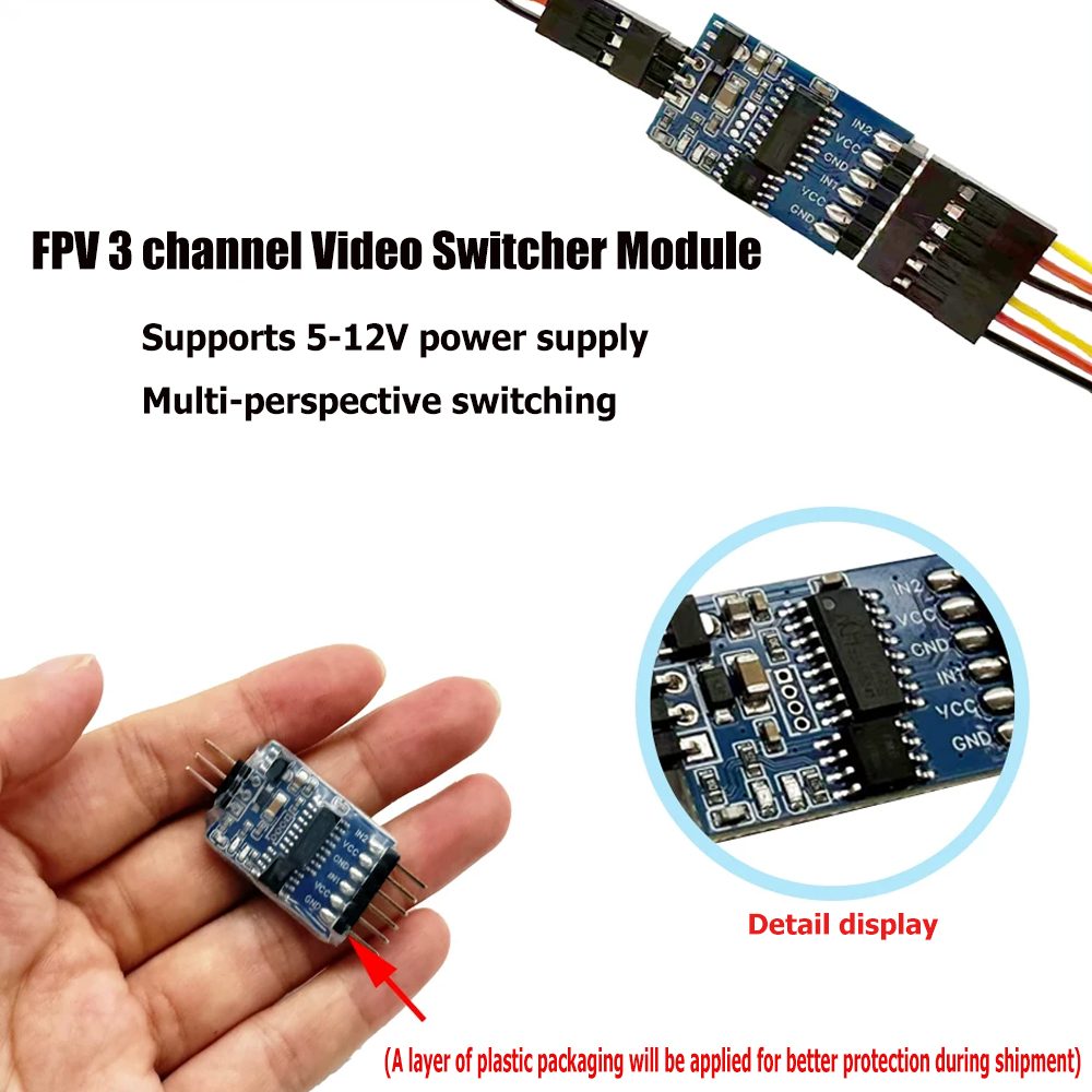 5.8G 3 Channel Video Switcher  - огляд і ціна Drone Rc Airplane