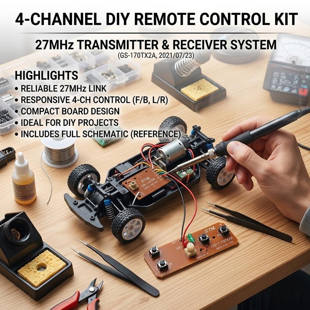 27MHz Remote Control Kit 4CH W - огляд і ціна Joystick Rc Drone