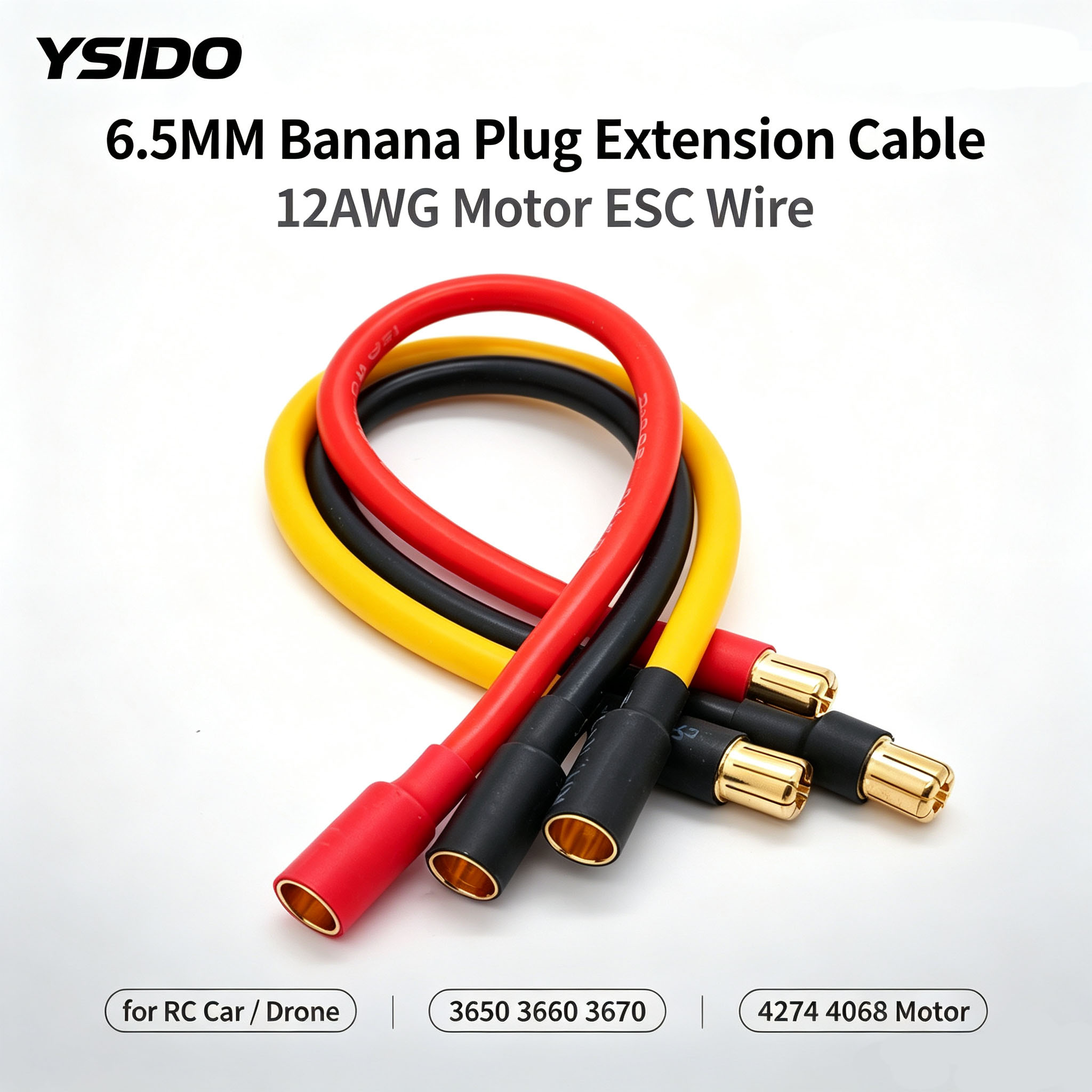 YSIDO 12AWG 6.5MM to 6.5MM Ban - огляд і ціна Drone Motor Rc Car