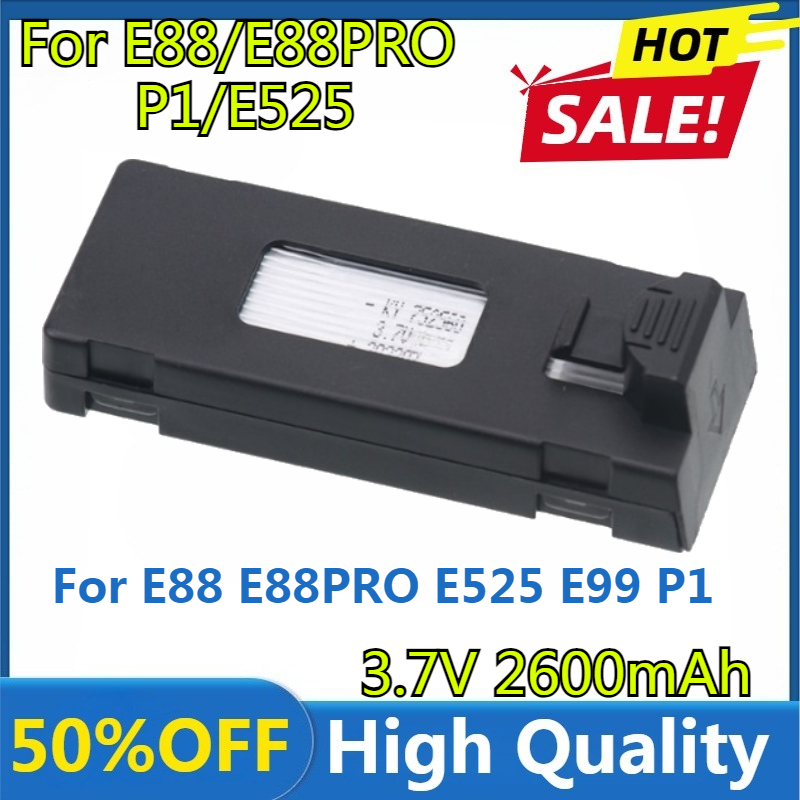 E88 Battery 3.7V 2600mAh Lipo  - огляд і ціна Drone Rc E99 K3