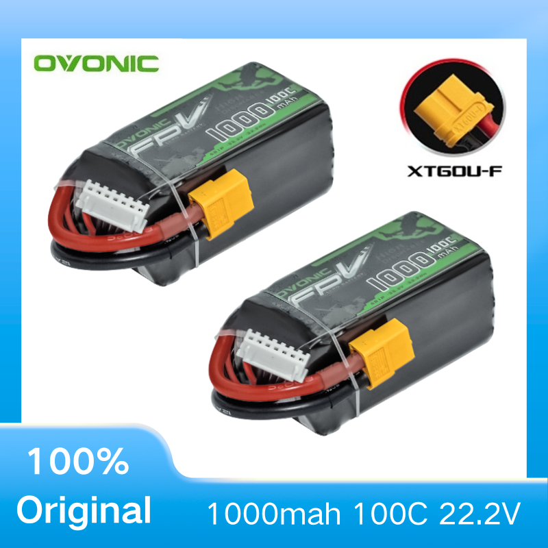 2Pcs OVONIC 1000mAh 100C 22.2V - огляд і ціна Drone Rc Race