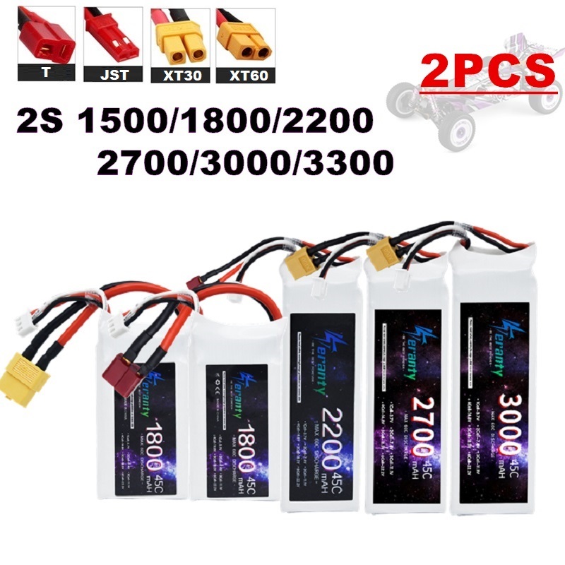 2PCS 7.4V Lipo 2S Battery 1500 - огляд і ціна Drone Rc Race