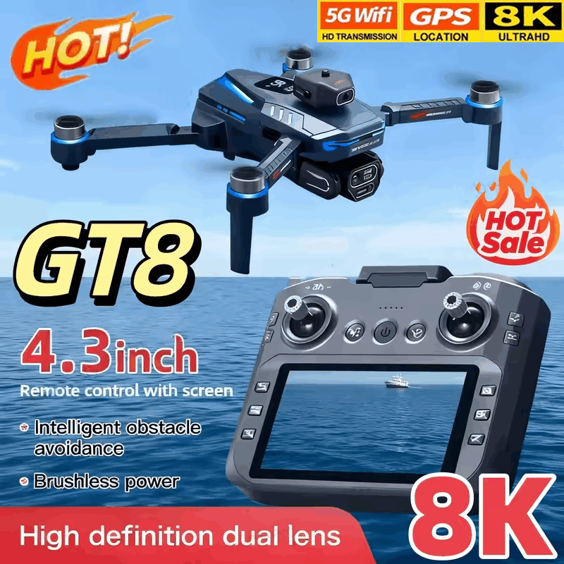 GT8 Drone 8K HD Camera 5G WIFI - огляд і ціна Drone Rc Price