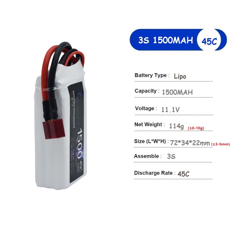 11.1V LiPo Battery 3S 1500mah  - огляд і ціна Drone Rc Race